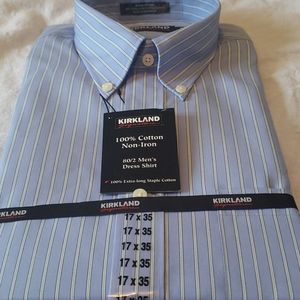 Kirkland Signature Button Down Collar 17x35 Shirt